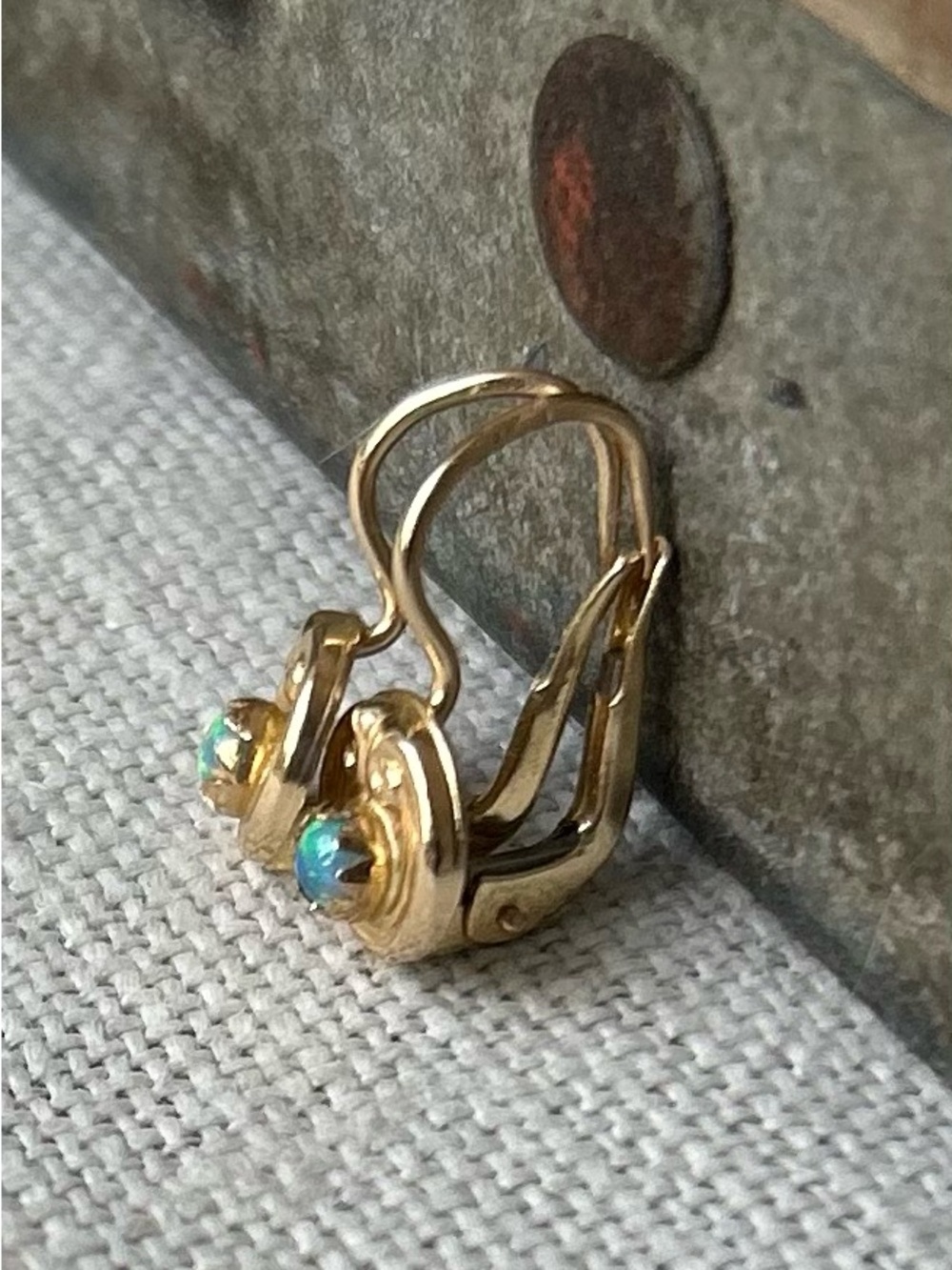 14k Opal Earrings - Picture 3 of 14